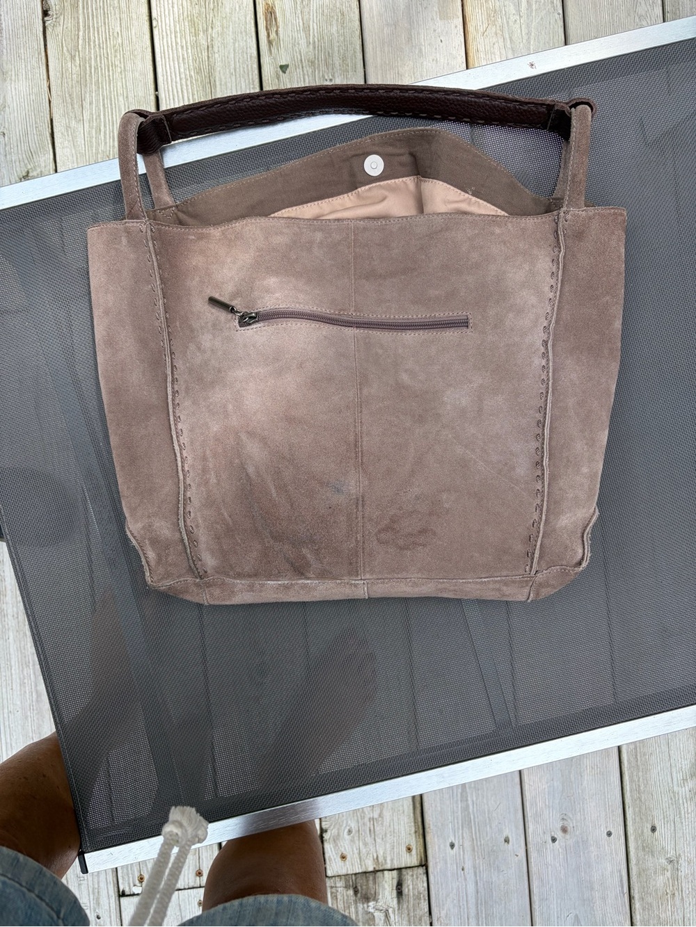 The Sak Los Feliz Large Tote in Taupe - Picture 6 of 8